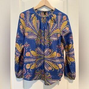 J Crew silk blend blouse M